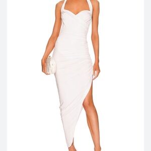 Norma Kamali White dress with built in bodysuit